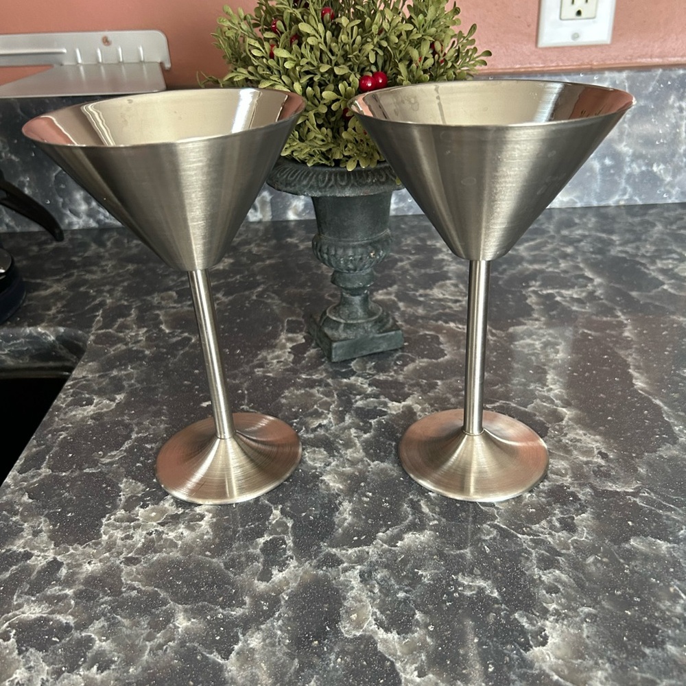 Stainless Steel Martini Glasses